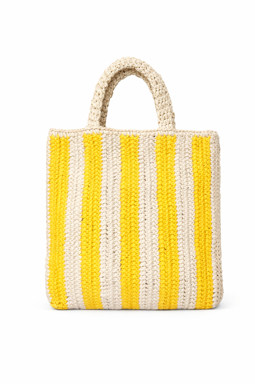 Capri Striped Woven Tote Bag