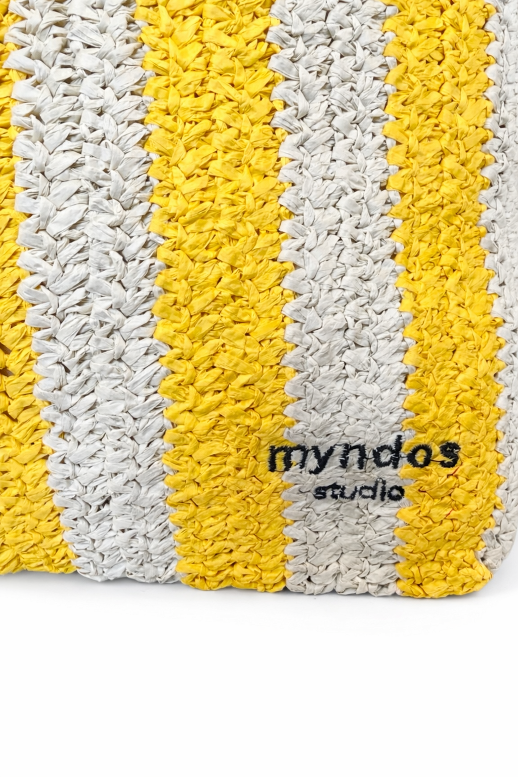 Capri Striped Woven Tote Bag