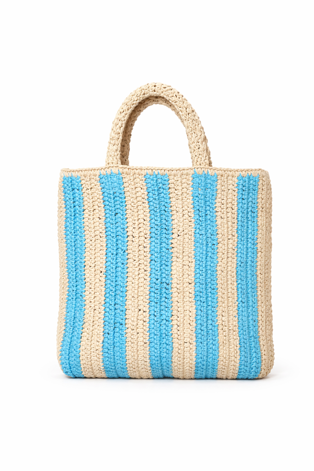 Capri Striped Woven Tote Bag